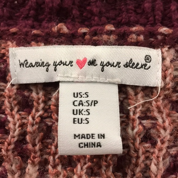 Wearing your ❤️ on your sleeve tunic sweater. - Picture 2 of 3